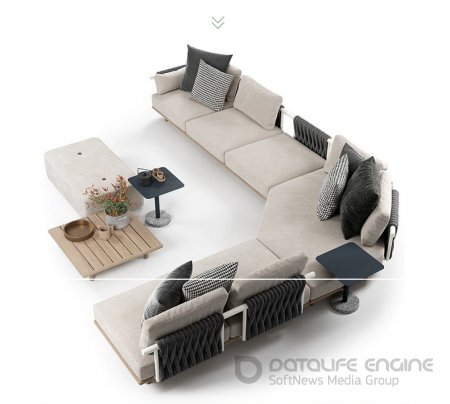 Высококачественный уличный диван из ротанга
