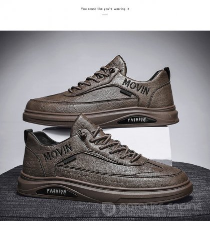 Male Sneakers Men's Leather Fashion Casual Shoes Low